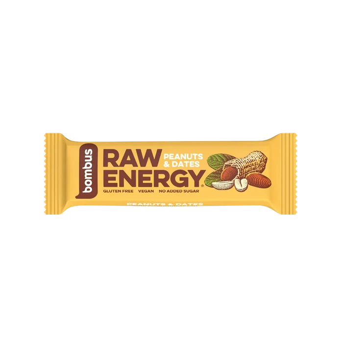 Bombus Raw Energy tyčinka arašídy a datle 50 g