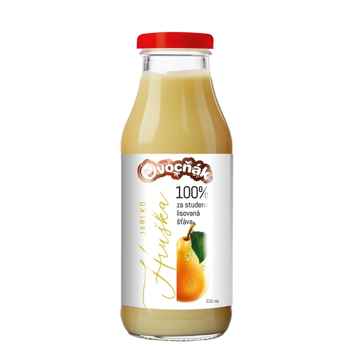 Ovocňák mošt ve skle jablko hruška 750 ml