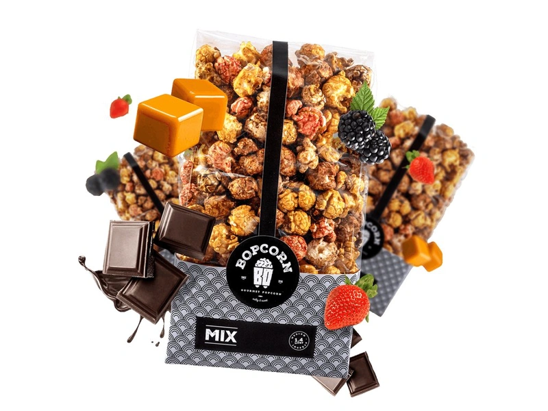 Bopcorn Mix popcornů 5 druhů 1,4l (cca 180g)