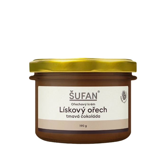 Šufan Krém Lískový ořech s tmavou čokoládou 190 g
