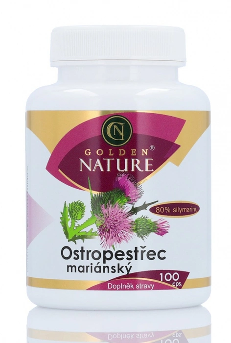 Golden Nature Ostropestřec mariánský 80% silymarinu 100 kapslí