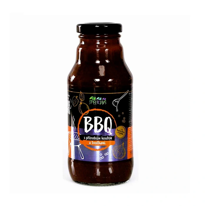 The Pelikans BBQ omáčka se švestkami a tekutým kouřem 360 g