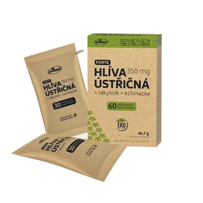 Vitar Hlíva ústřičná + echinacea + rakytník EKO 60 kapslí