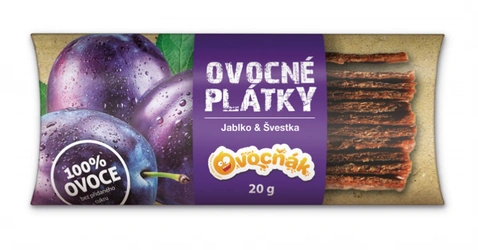 Ovocňák Ovocné plátky jablko švestka 20 g