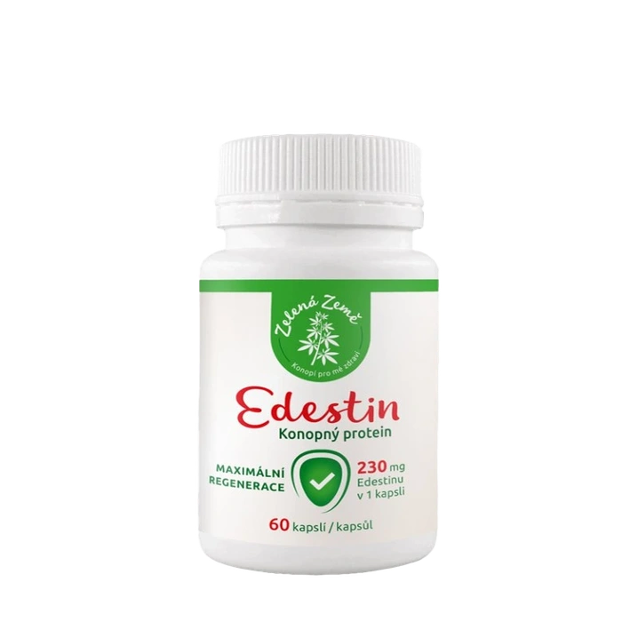 Zelená Země EDESTIN konopný protein 60 kapslí