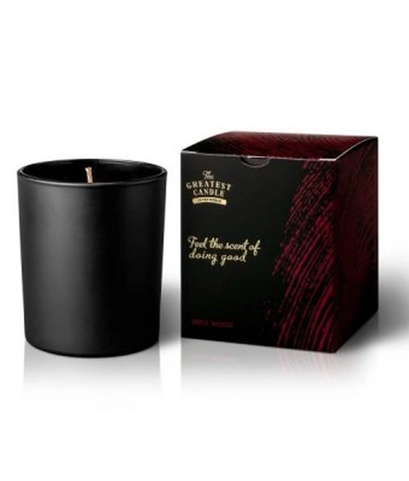 The Greatest Candle Vonná svíčka v černém skle 170 g - dřevo a koření