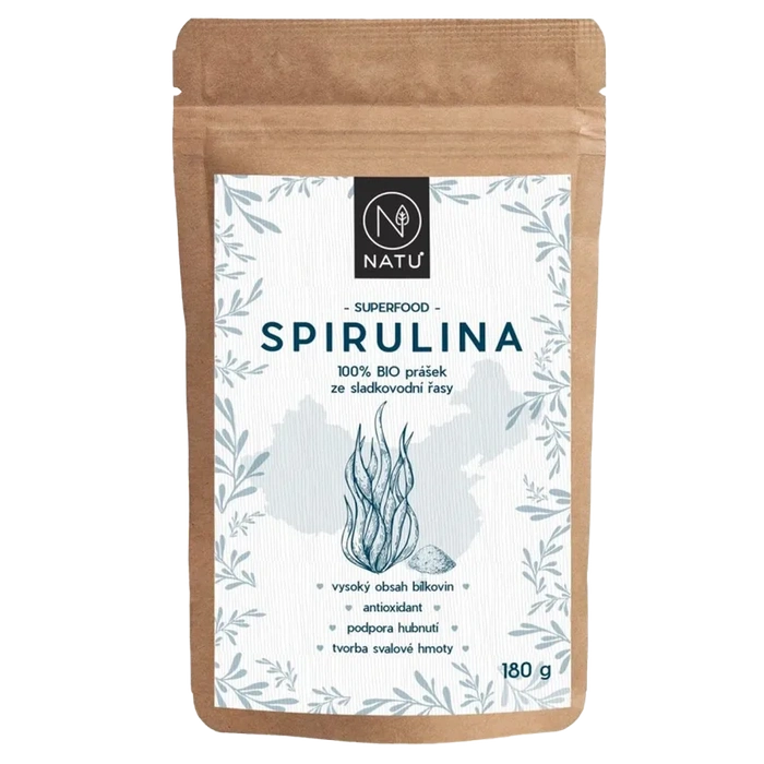 NATU Spirulina prášek 180 g BIO