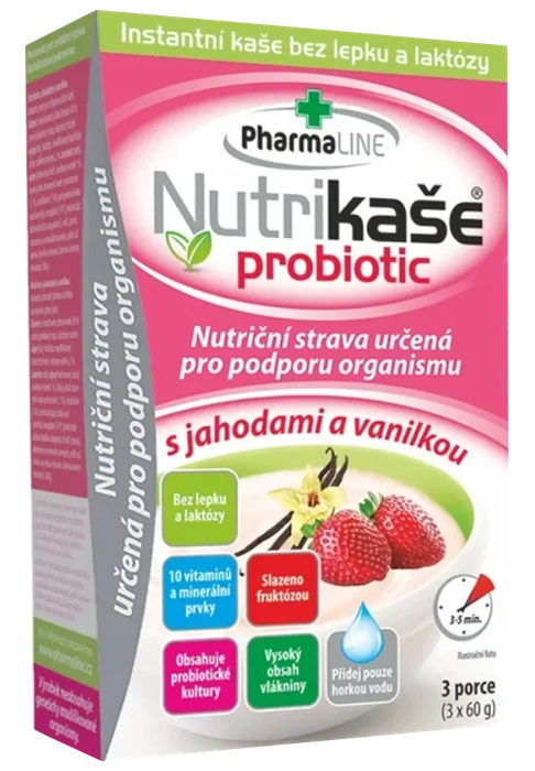 Mogador Nutrikaše probiotic s jahodami a vanilkou 180g (3x60g)