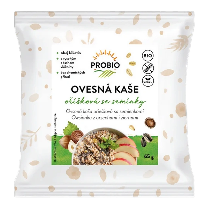 PROBIO Kaše ovesná oříšková se semínky bezlepková 65 g BIO