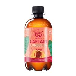 Captain Kombucha Kombucha broskev 400 ml BIO