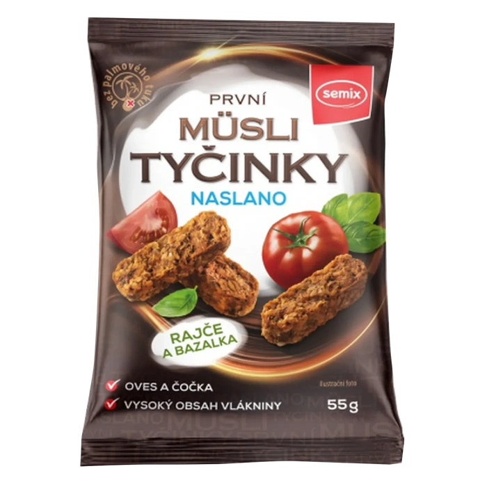 Semix Müsli tyčinky naslano rajče a bazalka 55g