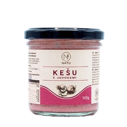 NATU Kešu krém s jahodami 140 g