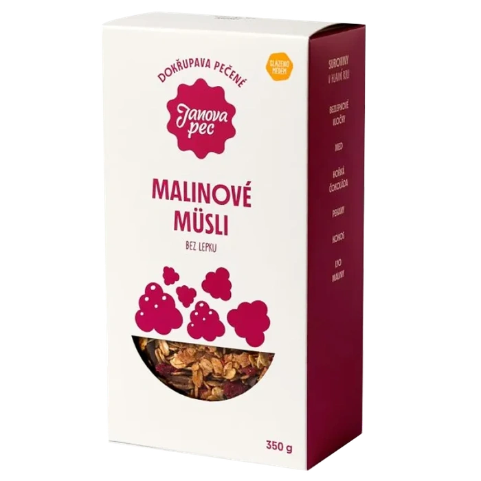 Janova pec Müsli pečené malinové bez lepku 350g