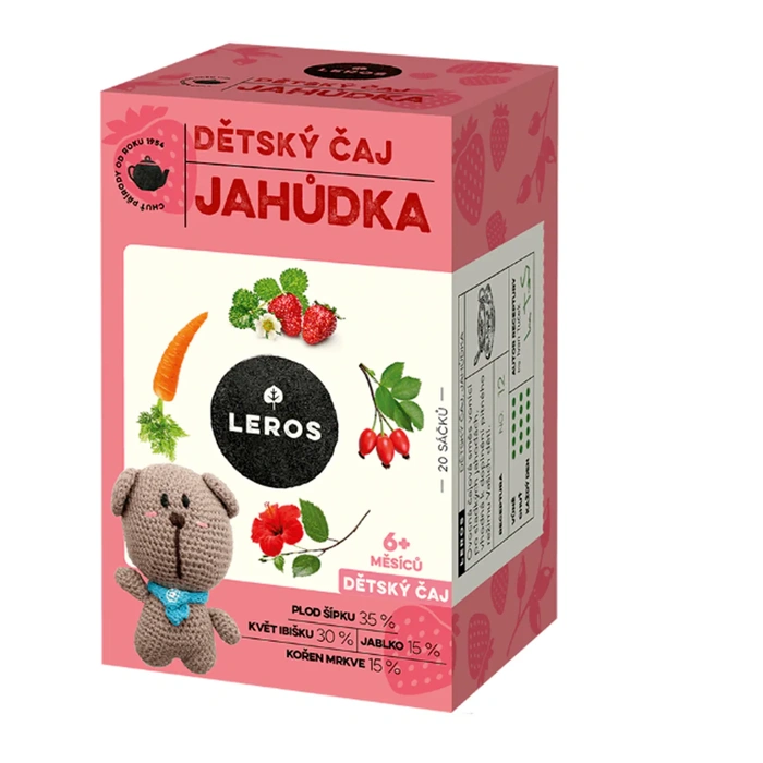 Leros Dětský čaj jahůdka 20x2 g