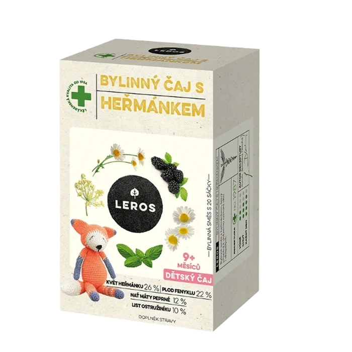 LEROS Dětský bylinný čaj s heřmánkem 20x1,5 g