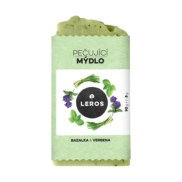 LEROS Pečující mýdlo bazalka + verbena 90 g