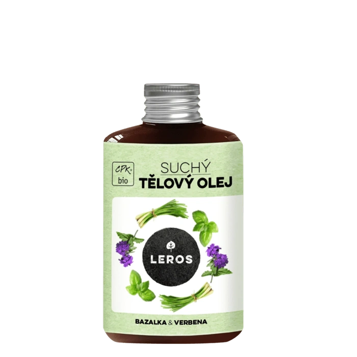 LEROS Suchý tělový olej bazalka + verbena 100 ml