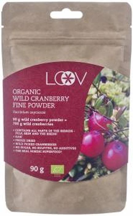 Loov Lyofilizovaná Divoká lesní brusinka (brusnice klikva) 90g Bio