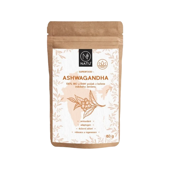 NATU Ashwagandha prášek 80 g BIO