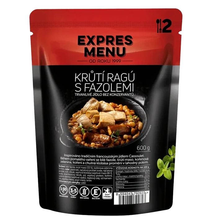 Expres Menu Krůtí ragú s fazolemi 600 g (2 porce)