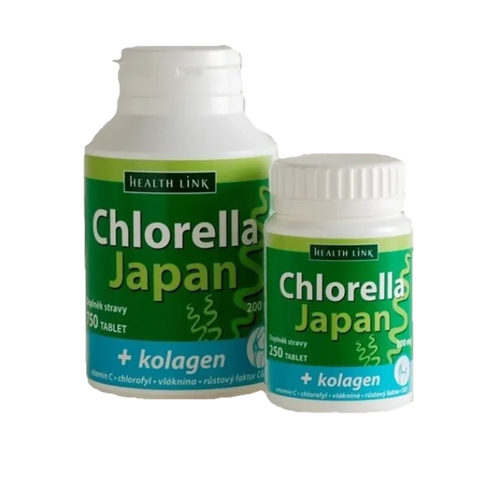 Health Link Chlorella Japan + kolagen 750 tbl.