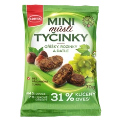 Semix Mini Müsli tyčinky s oříšky bez lepku 70g