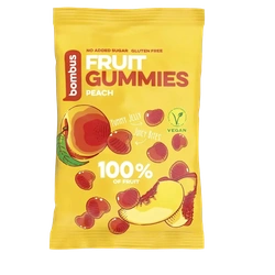 Bombus Fruit Gummies Peach broskvové želatinové  bonbony 35 g