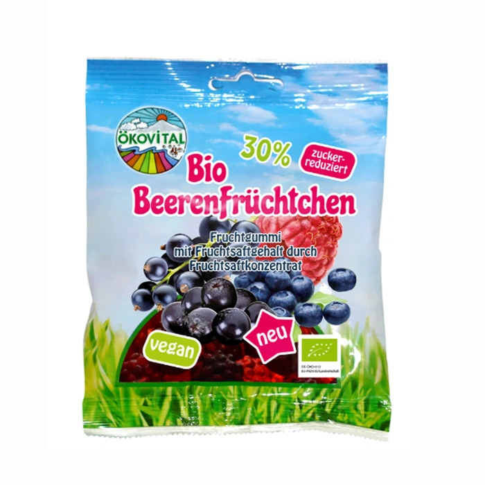 Ökovital Bonbony želatinové Lesní plody vegan méně sladké BIO 80 g