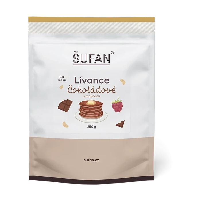 Šufan Lívance čokoládové s malinami BLP 250g