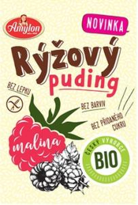Amylon Puding rýžový s malinou 40 g BIO