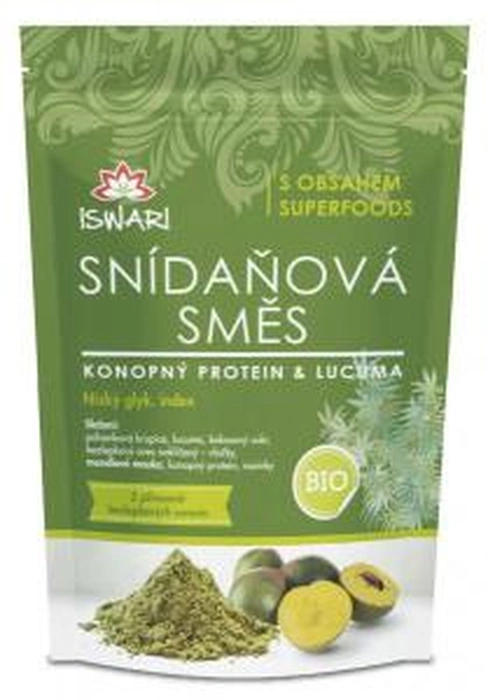 Iswari směs snídaňová konopný protein, lucuma bio 300 g