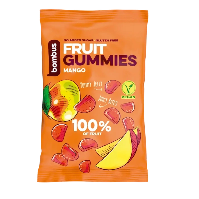 Bombus Fruit Gummies Mango mangové želatinové bonbony 35 g