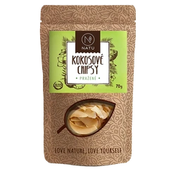 NATU Kokosové chipsy pražené 70 g BIO