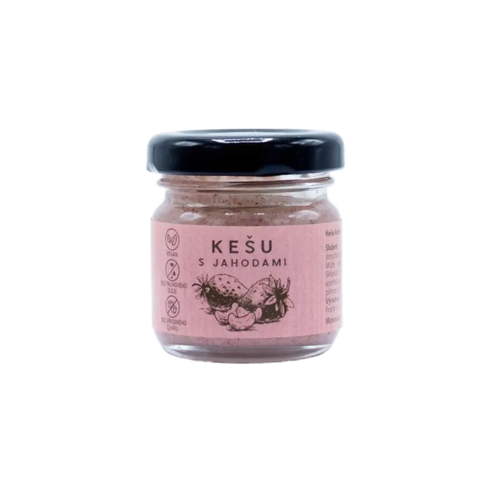 NATU Kešu krém s jahodami mini 30 g