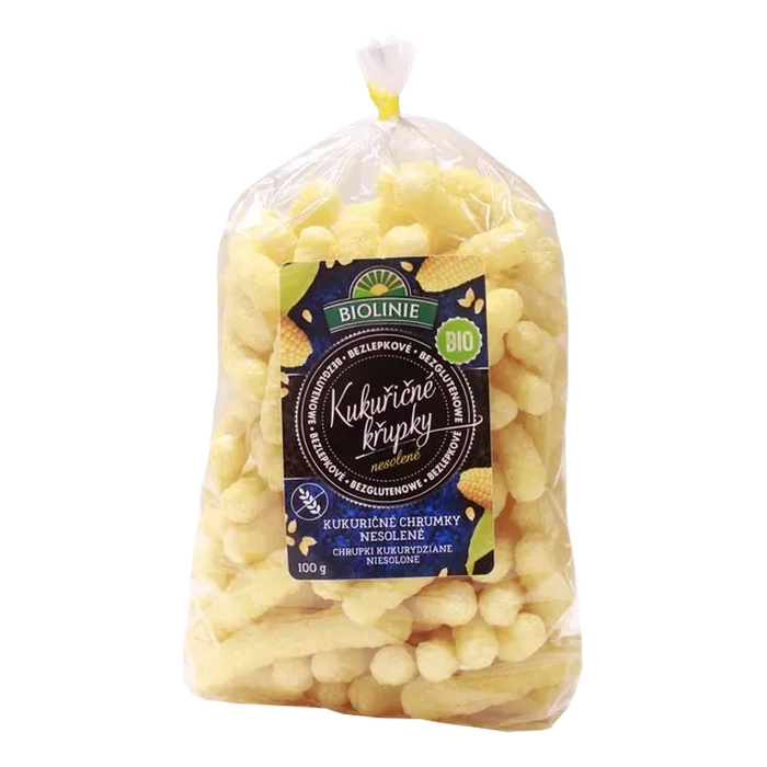 Biolinie Křupky kukuřičné nesolené 100g BIO
