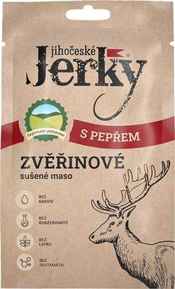 Jihočeské Jerky Zvěřinové s pepřem 20 g