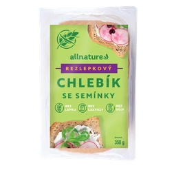 Allnature Bezlepkový chlebík se semínky 350 g
