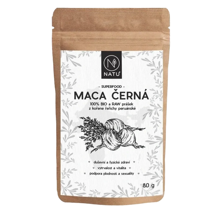 NATU Maca černá prášek 80 g BIO
