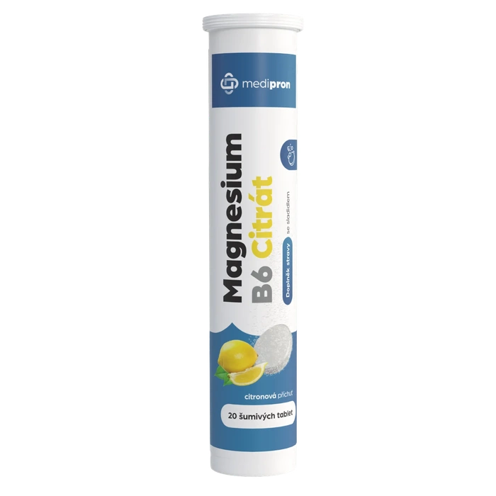medipron Magnesium B6 citrát 20 šumivých tablet