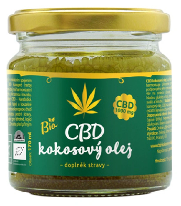 Zelená Země CBD Kokosový olej 170 ml (1000 mg CBD) BIO