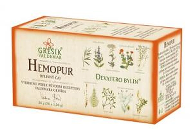 Grešík Devatero bylin čaj Hemopur 20 x 1,2 g