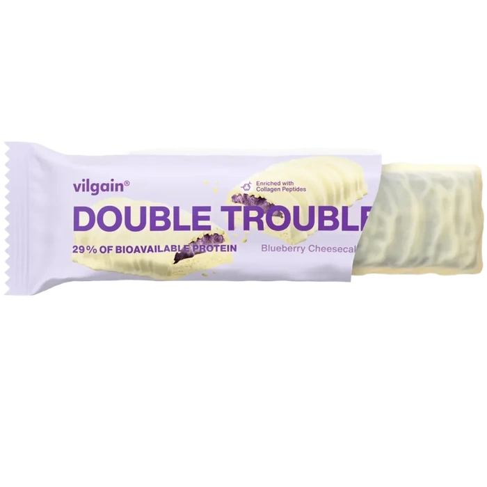 Vilgain Double Trouble Protein Bar borůvkový cheesecake 55 g