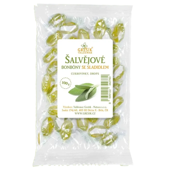 Grešík Šalvějové bonbony se sladidlem 100 g