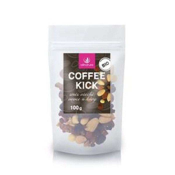 Allnature Coffee kick - směs ořechů, ovoce a kávy 100g Bio