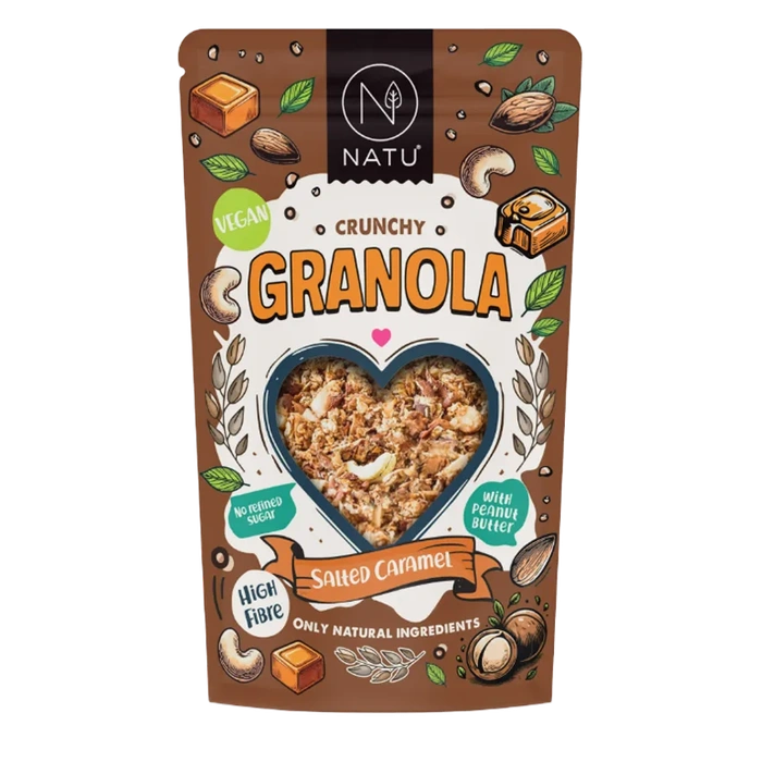 NATU Granola slaný karamel 380 g