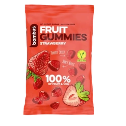 Bombus Fruit Gummies Strawberry jahodové želatinové bonbony 35 g