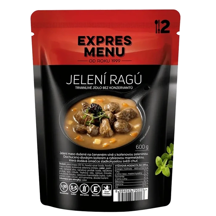 Expres Menu Jelení ragú 600 g (2 porce)