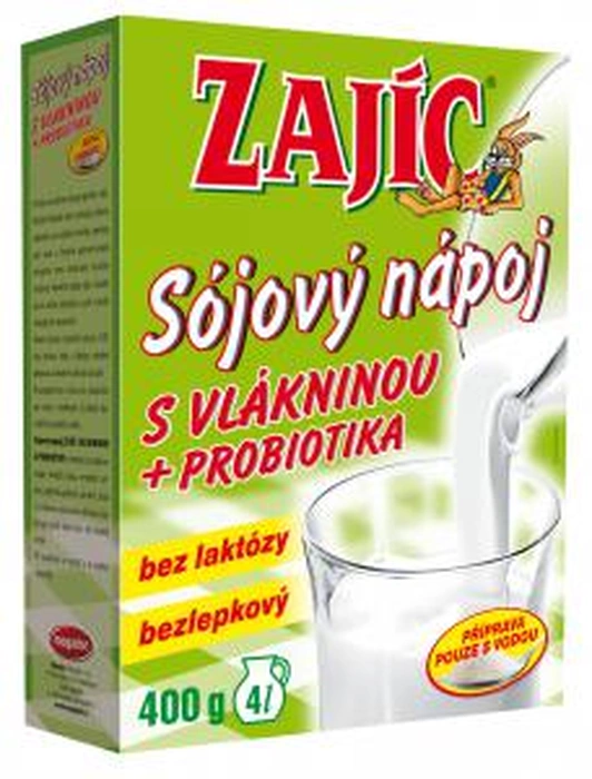 Mogador Zajíc Sójový nápoj s vlákninou + probiotika 400 g