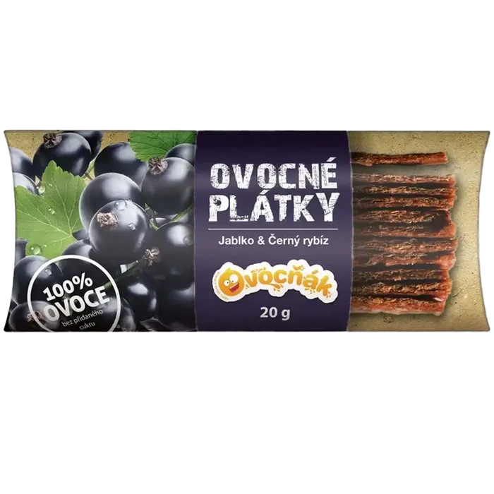 Ovocňák Ovocné plátky jablko černý rybíz 20 g