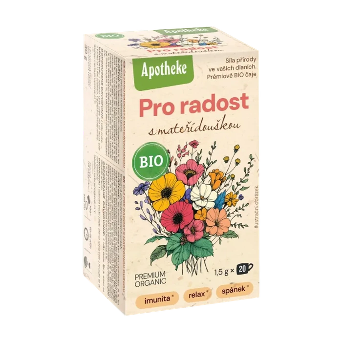 Apotheke Čaj Pro radost s mateřídouškou 20x1,5g BIO